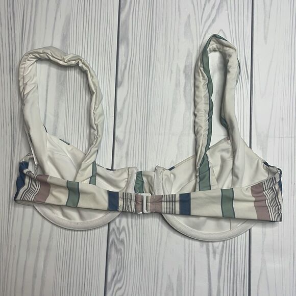 Tavik Sawyer Bikini Top Meadow Green Stripe Small - Picture 8 of 10